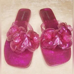 Jeffrey Campbell Floralee Slide-Sandal Sparkle Pink Jelly New EU 40/US 9